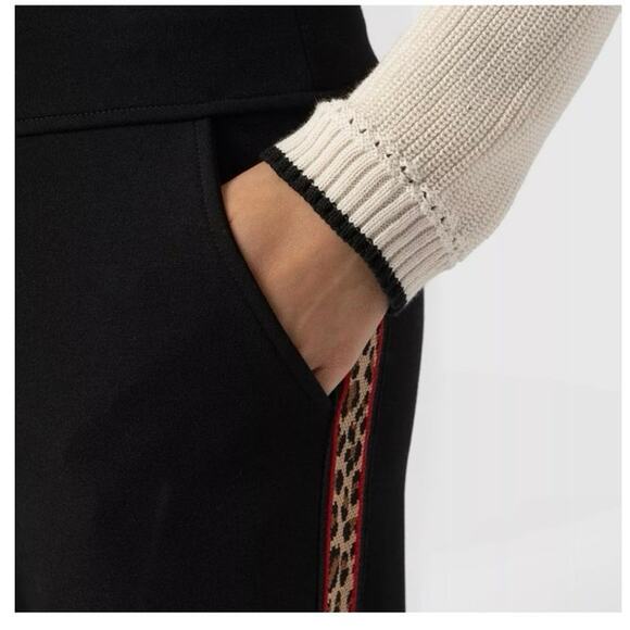 SAINT + SOFIA Runway Pant - Black Leopard Women’s Size 4 - Picture 3 of 9